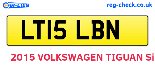 LT15LBN are the vehicle registration plates.