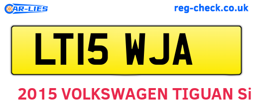 LT15WJA are the vehicle registration plates.