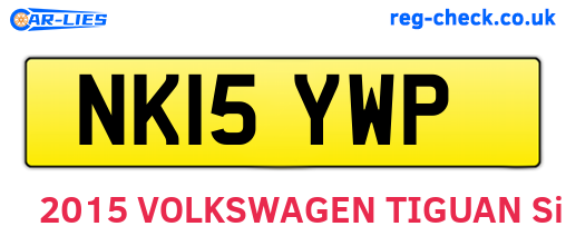 NK15YWP are the vehicle registration plates.