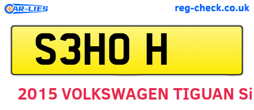 S3HOH are the vehicle registration plates.
