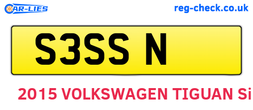 S3SSN are the vehicle registration plates.