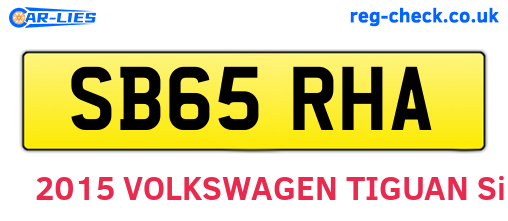 SB65RHA are the vehicle registration plates.