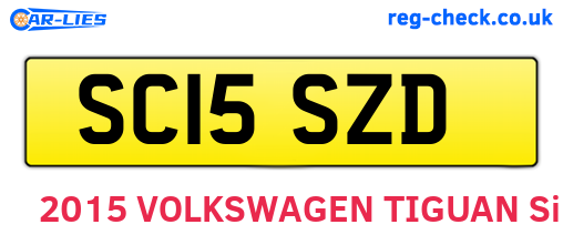 SC15SZD are the vehicle registration plates.