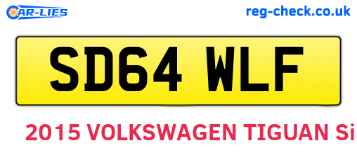 SD64WLF are the vehicle registration plates.
