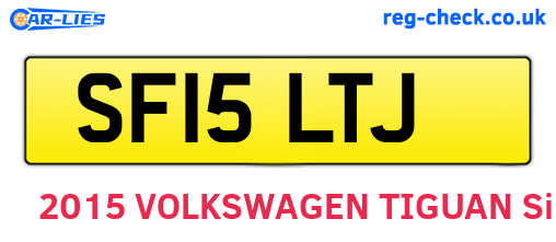 SF15LTJ are the vehicle registration plates.