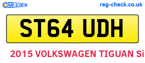 ST64UDH are the vehicle registration plates.