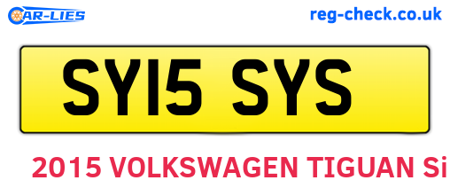 SY15SYS are the vehicle registration plates.