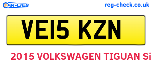 VE15KZN are the vehicle registration plates.