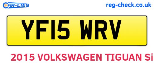 YF15WRV are the vehicle registration plates.