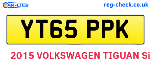 YT65PPK are the vehicle registration plates.