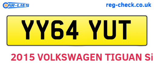 YY64YUT are the vehicle registration plates.