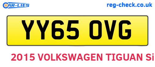 YY65OVG are the vehicle registration plates.