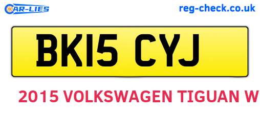 BK15CYJ are the vehicle registration plates.