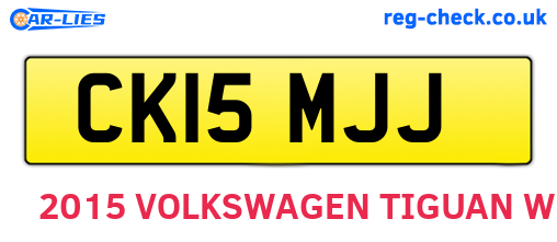 CK15MJJ are the vehicle registration plates.