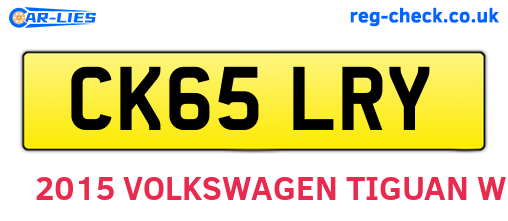 CK65LRY are the vehicle registration plates.