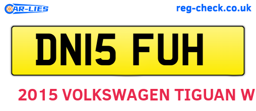 DN15FUH are the vehicle registration plates.