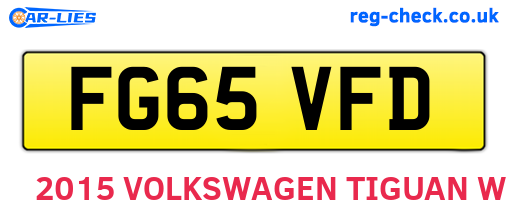FG65VFD are the vehicle registration plates.