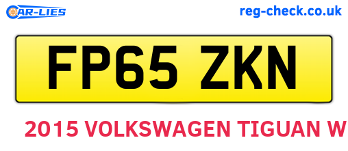 FP65ZKN are the vehicle registration plates.