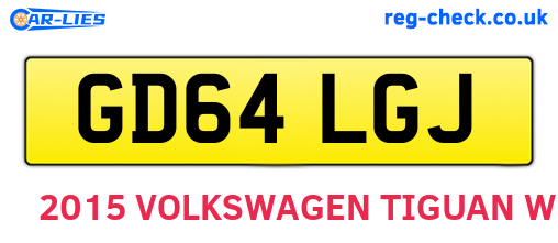 GD64LGJ are the vehicle registration plates.