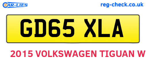 GD65XLA are the vehicle registration plates.