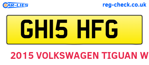 GH15HFG are the vehicle registration plates.