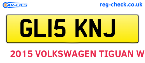 GL15KNJ are the vehicle registration plates.