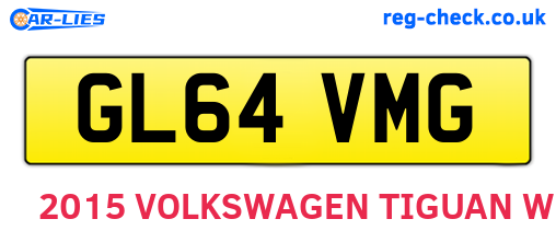 GL64VMG are the vehicle registration plates.