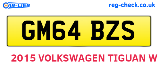 GM64BZS are the vehicle registration plates.