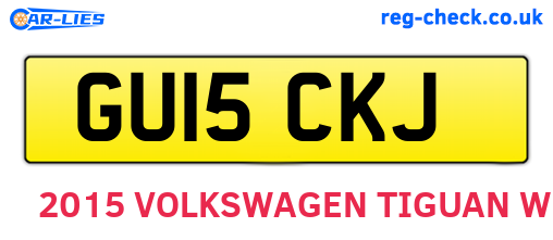 GU15CKJ are the vehicle registration plates.
