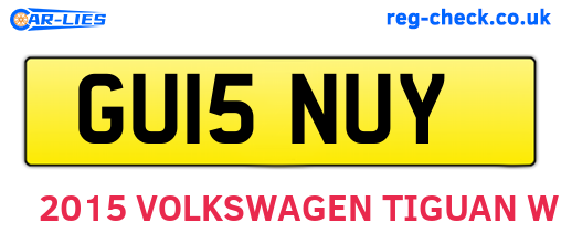 GU15NUY are the vehicle registration plates.