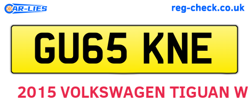 GU65KNE are the vehicle registration plates.
