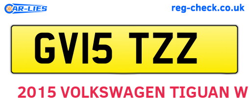 GV15TZZ are the vehicle registration plates.