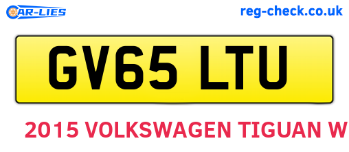 GV65LTU are the vehicle registration plates.