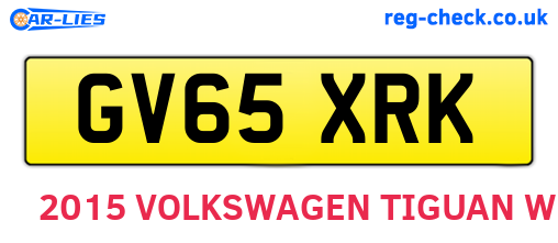 GV65XRK are the vehicle registration plates.