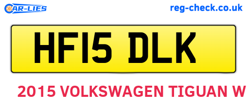HF15DLK are the vehicle registration plates.