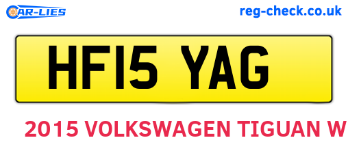 HF15YAG are the vehicle registration plates.