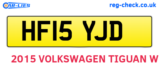 HF15YJD are the vehicle registration plates.