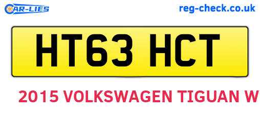 HT63HCT are the vehicle registration plates.