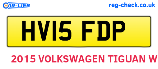 HV15FDP are the vehicle registration plates.