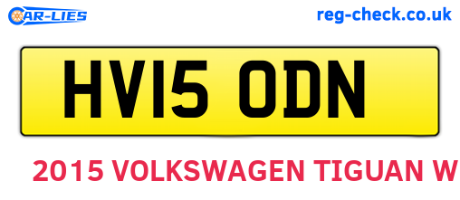 HV15ODN are the vehicle registration plates.