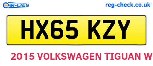 HX65KZY are the vehicle registration plates.
