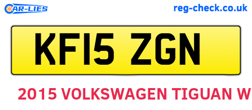 KF15ZGN are the vehicle registration plates.
