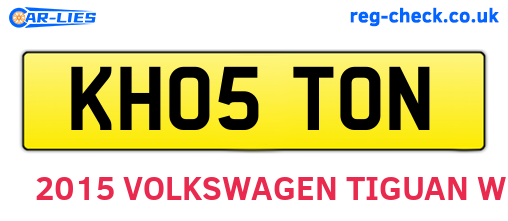 KH05TON are the vehicle registration plates.