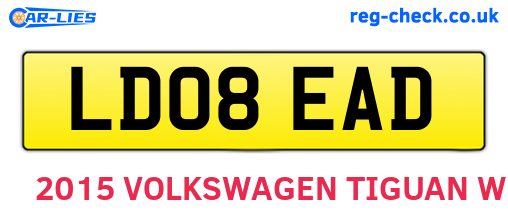 LD08EAD are the vehicle registration plates.