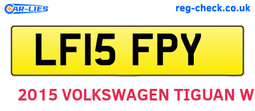LF15FPY are the vehicle registration plates.