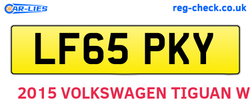 LF65PKY are the vehicle registration plates.