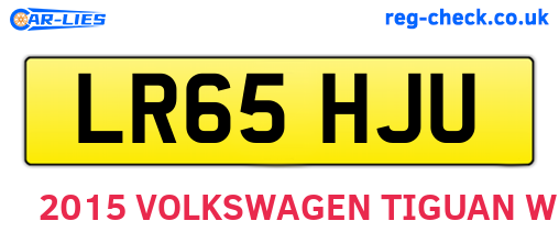 LR65HJU are the vehicle registration plates.