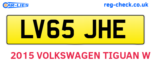 LV65JHE are the vehicle registration plates.