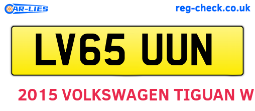 LV65UUN are the vehicle registration plates.