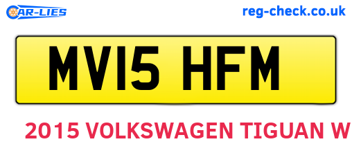MV15HFM are the vehicle registration plates.